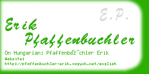 erik pfaffenbuchler business card